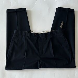 Talbots Men's Black Dress Pants 100% cotton Size 40 NWT